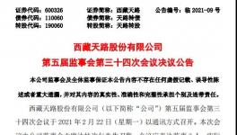 西藏天路股份有限公司高管人員任職大變動！