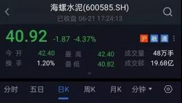 太慘了！海螺水泥1200億沒了！
