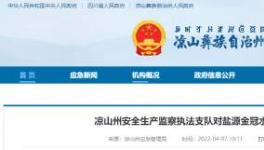 應(yīng)急管理局通報：鹽源金冠水泥被查出多處問題！