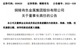 中國銅工業(yè)板塊第一股董事長辭職，下一站海螺集團！