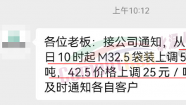太慘！水泥價(jià)格創(chuàng)5年新低！恢復(fù)性上漲100元/噸！