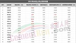 重磅！水泥上市公司TOP10發(fā)布！